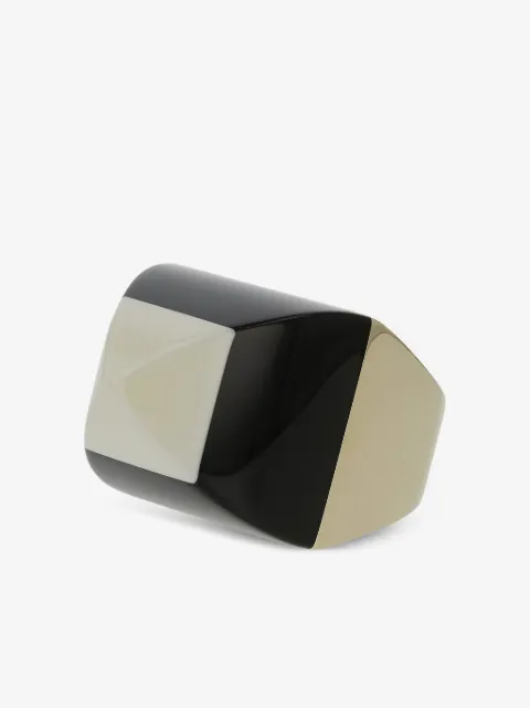Mark Davis anillo Kendall en oro amarillo de 18kt con baquelita