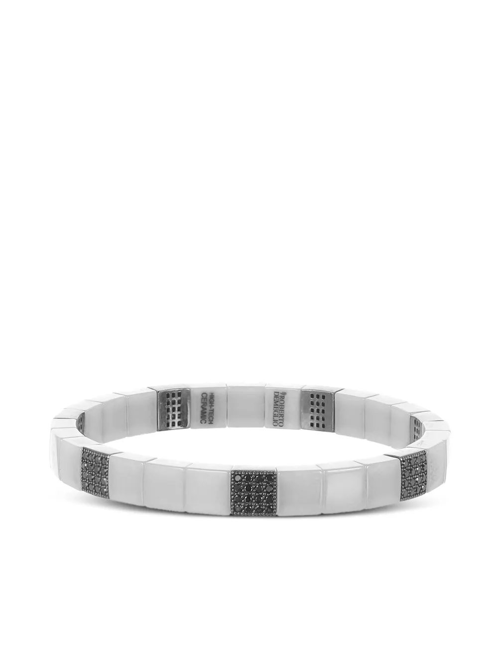Roberto Demeglio 18K white gold diamond Station bracelet - シルバートーン