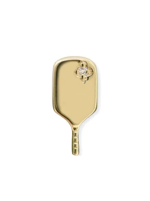 Anzie 14K yellow gold Pickleball Racket earring