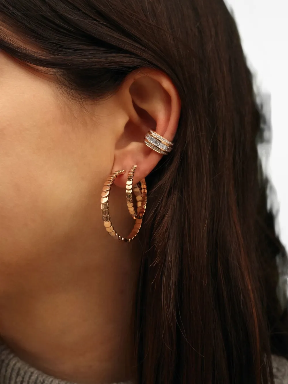 Anita Ko 18k Gold Classic Luna Medium Hoop Earrings In Gold