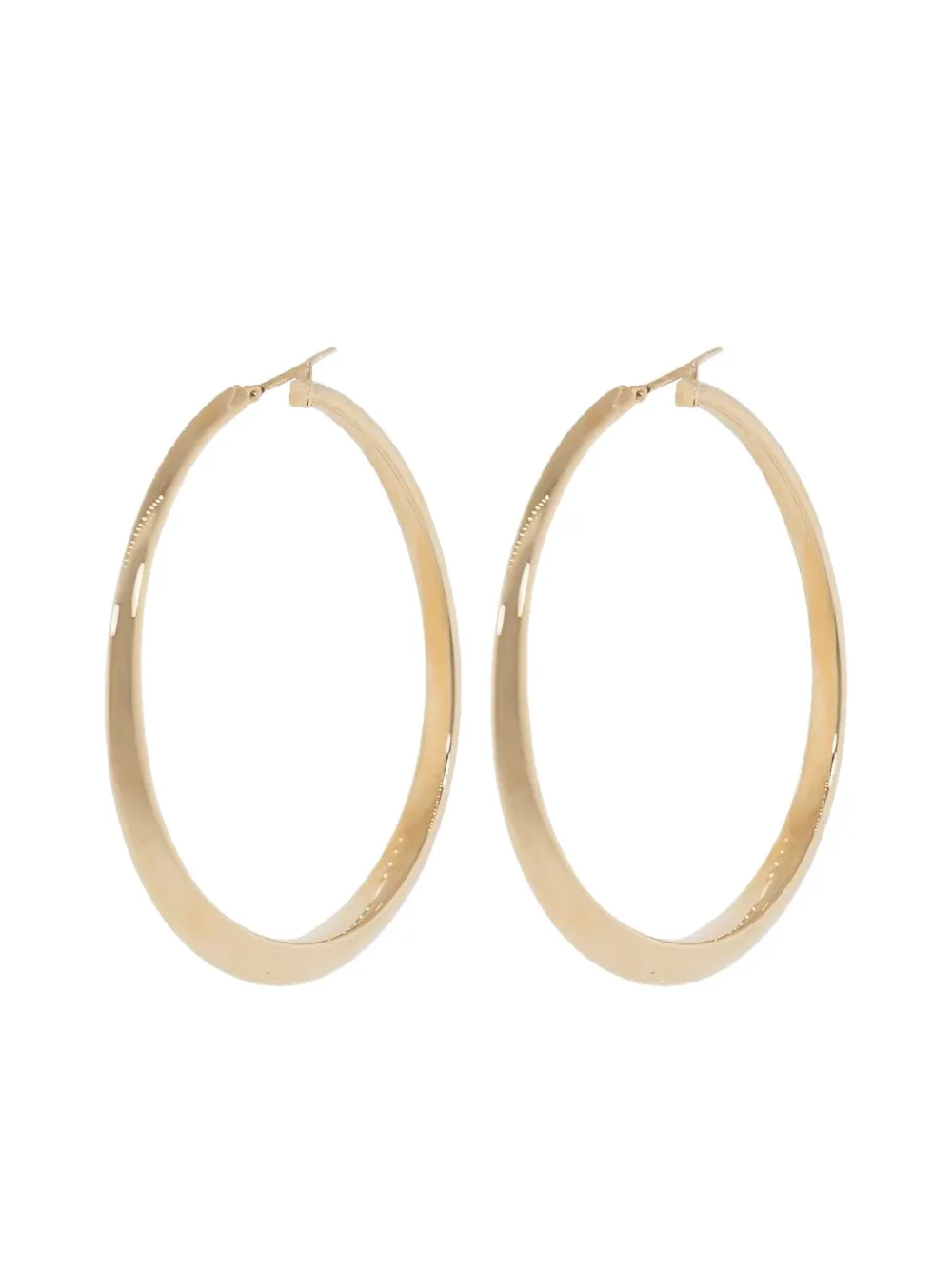 Sidney Garber 18k Rose Gold Oval Hoop Earrings In Gold