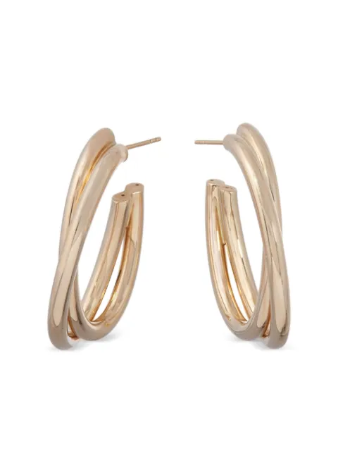 Sidney Garber arracadas Oval Intertwined en oro amarillo de 18kt