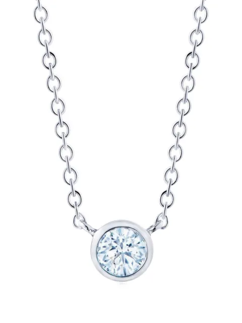 KWIAT 18K white gold bezel diamond necklace