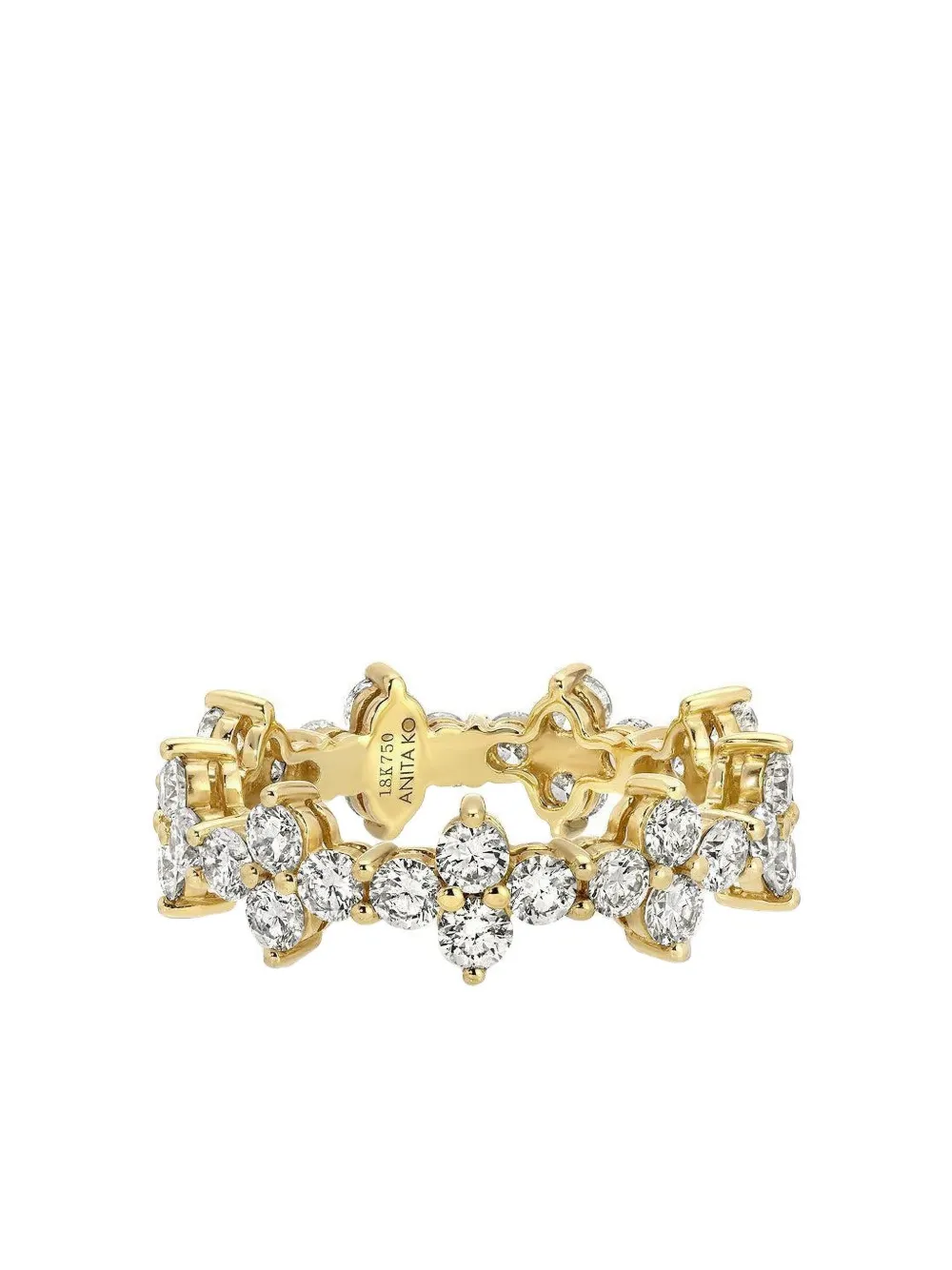 Anita Ko Anello Vivi Eternity in oro giallo 18 carati con diamanti
