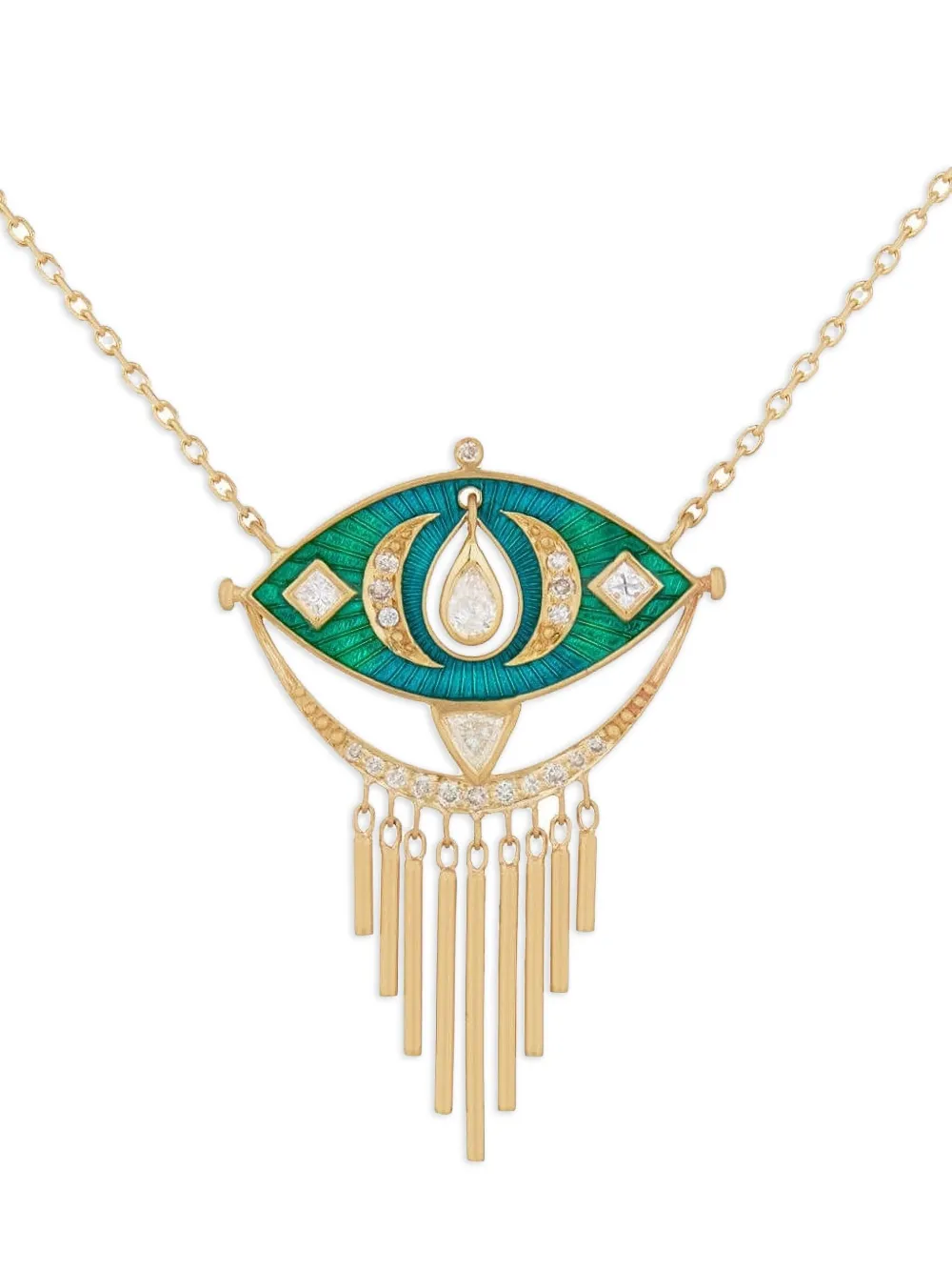 Celine Daoust 14k Yellow Gold Diamond Eye Necklace In Gold