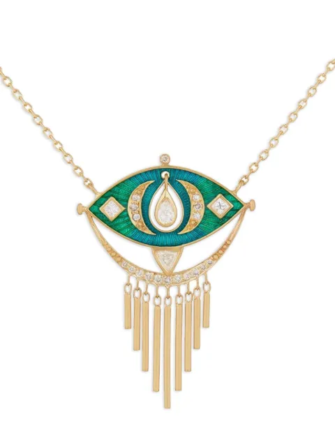 Celine Daoust 14K yellow gold diamond eye necklace