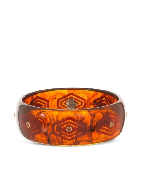 Mark Davis 18K yellow gold geometric citrine bangle