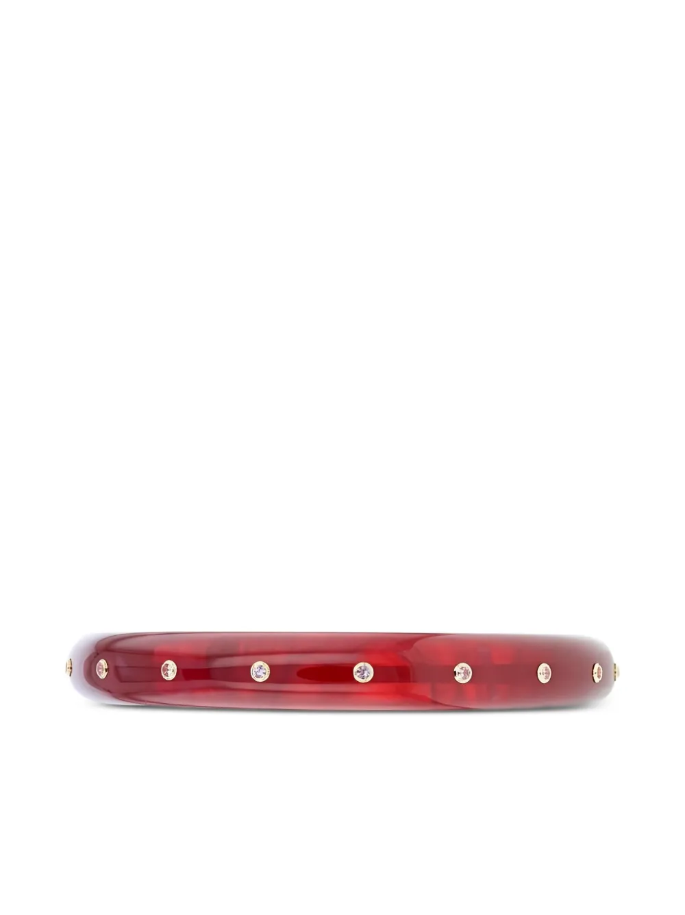 Mark Davis 18k Yellow Gold Pink Sapphire And Diamond Bangle In Red