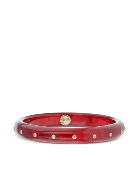 Mark Davis 18K yellow gold pink sapphire and diamond bangle