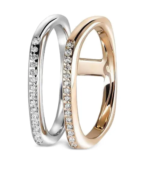 FULLORD 18K gold Eternity Phalangière diamond ring