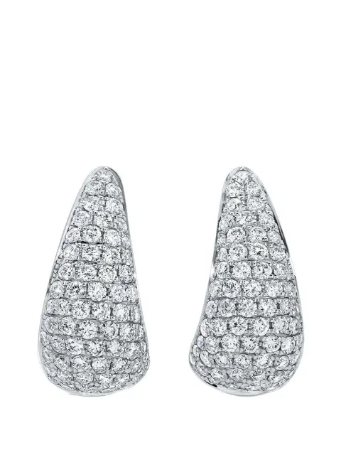 Anita Ko 18K white gold small diamond Claw Earrings