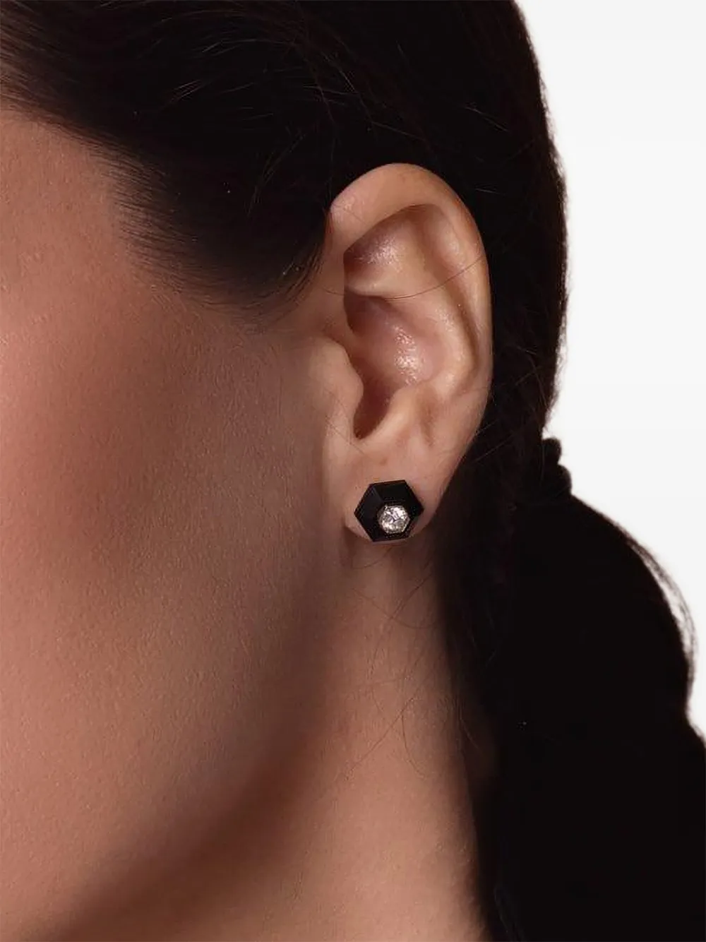 FRED LEIGHTON boucles d'oreilles Hexagon en or blanc 18ct | Image 2