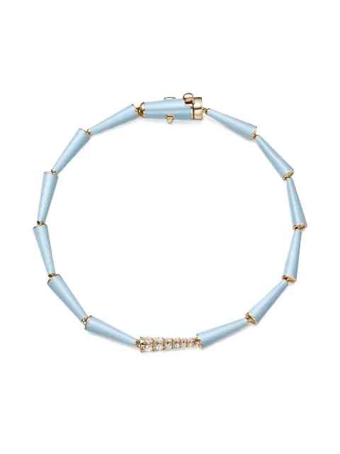 Melissa Kaye pulsera Lola en oro amarillo de 18kt con diamante