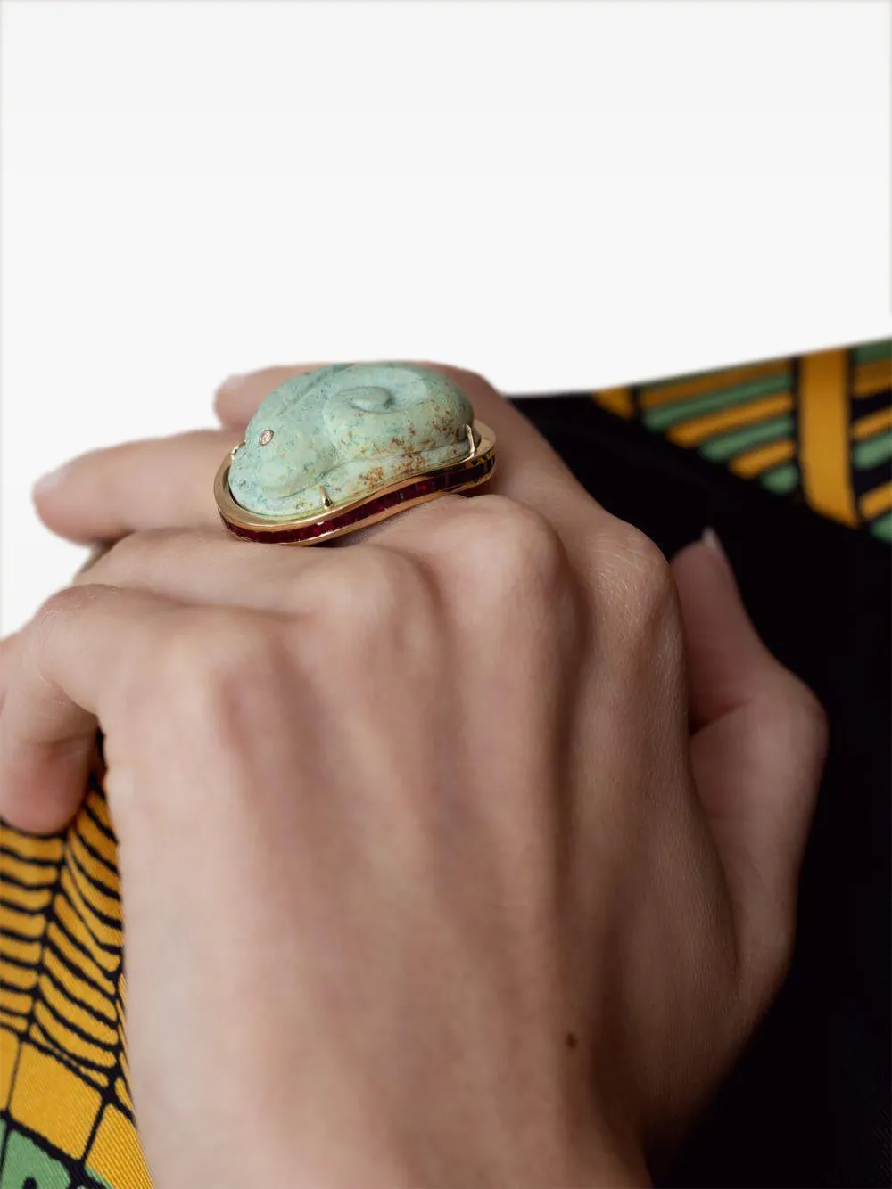 SILVIA FURMANOVICH 18K yellow gold Rabbit multi-stone ring | Image 2