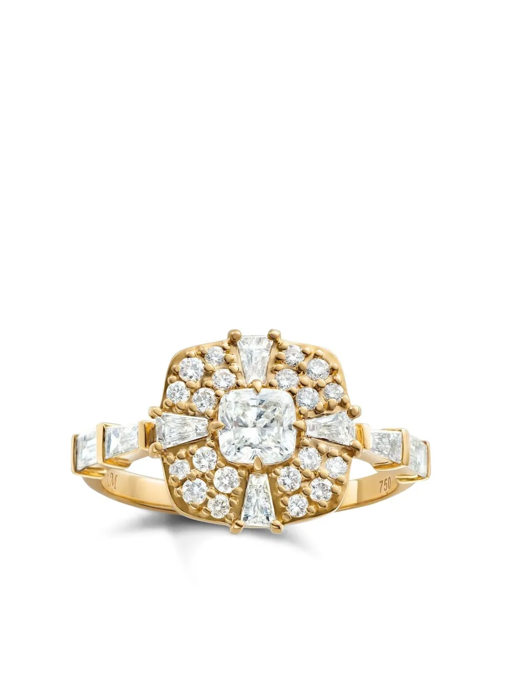 MONICA RICH KOSANN Anello Points North in oro giallo 18 carati con diamanti