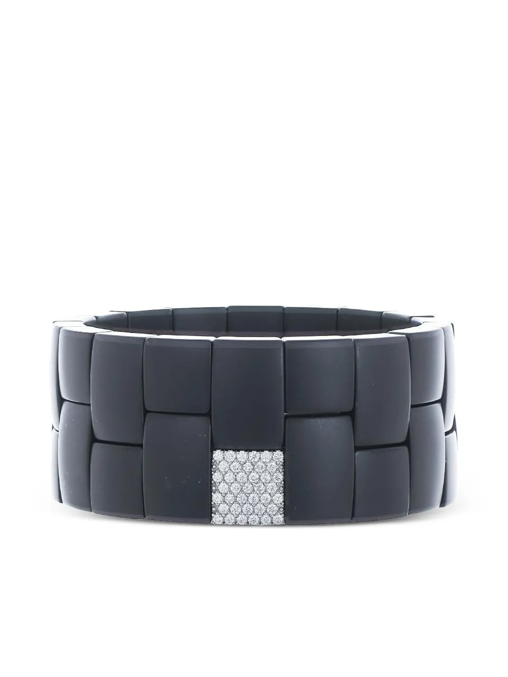 Roberto Demeglio 18k White Gold Ceramic And Diamond Bracelet In Black