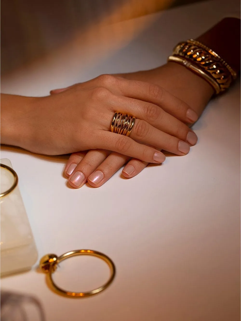 Sidney Garber 18k Yellow Gold Tall Scribble In Gold