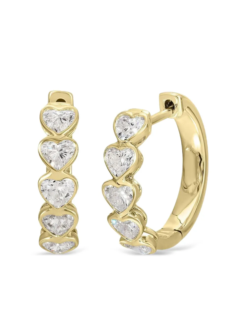 Anita Ko aretes Heart en oro amarillo de 18kt con diamante | dorado | Image 1