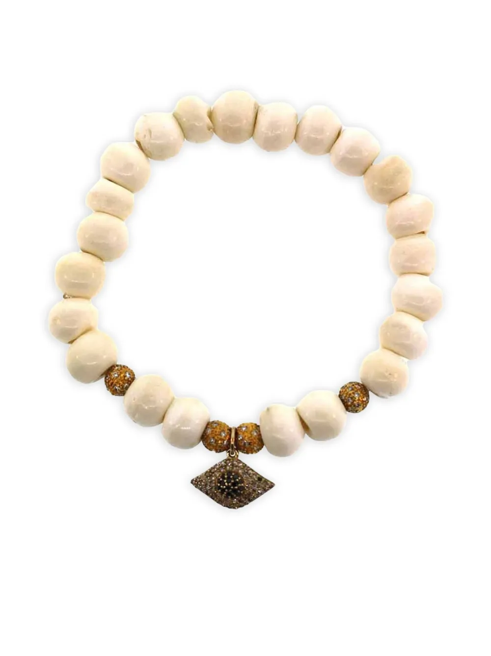Loree Rodkin 14k Yellow Gold Small Evil Eye Diamond And Sapphire Bracelet