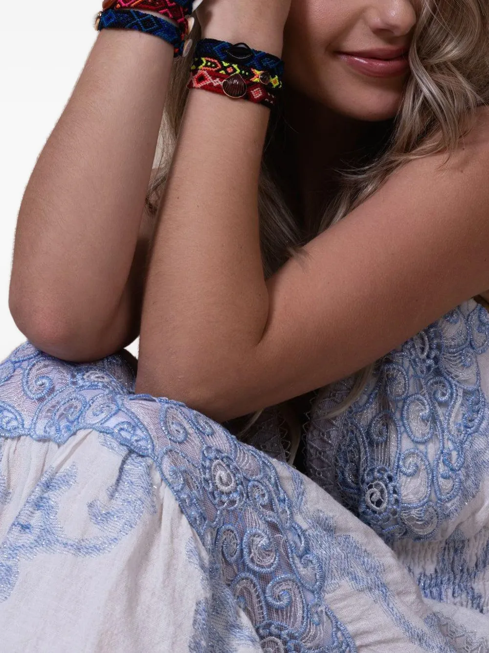 Dezso Armband verfraaid met parels - Blue