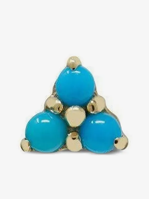 Anzie 14K yellow gold Cléo turquoise earring