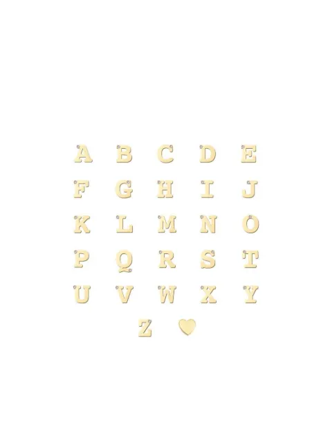 Anzie 14K yellow gold Initial diamond earring