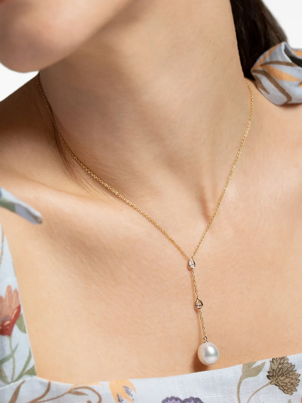 Baggins 14k Yellow Gold South Sea Pearl And Diamond Necklace In Gold