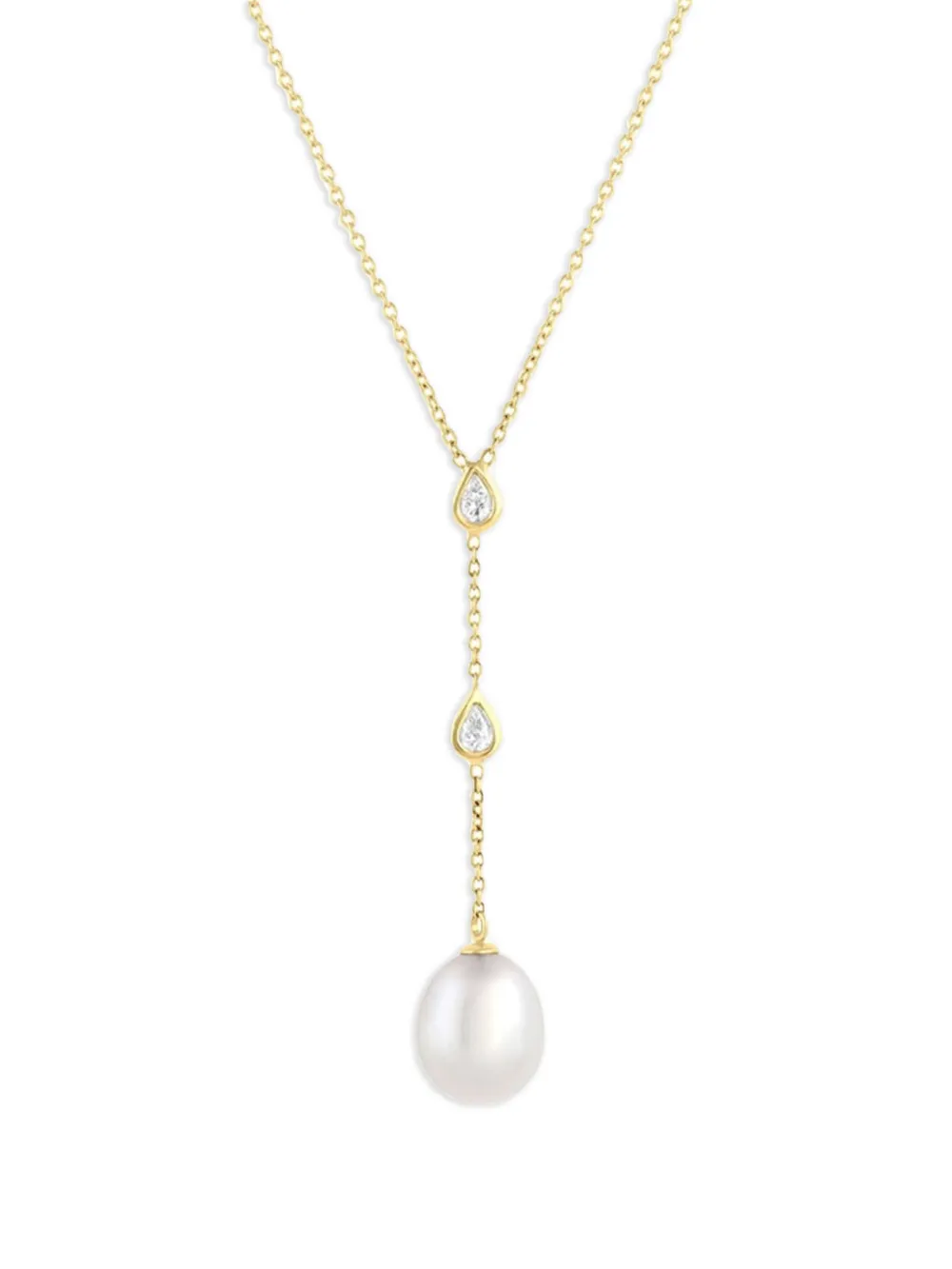 Baggins 14k Yellow Gold South Sea Pearl And Diamond Necklace In Gold