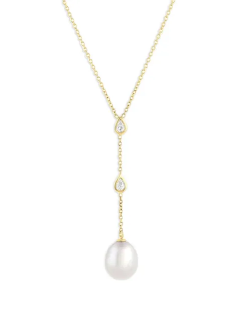 Baggins 14kt Gelbgoldhalskette mit Südseeperlen und Diamanten