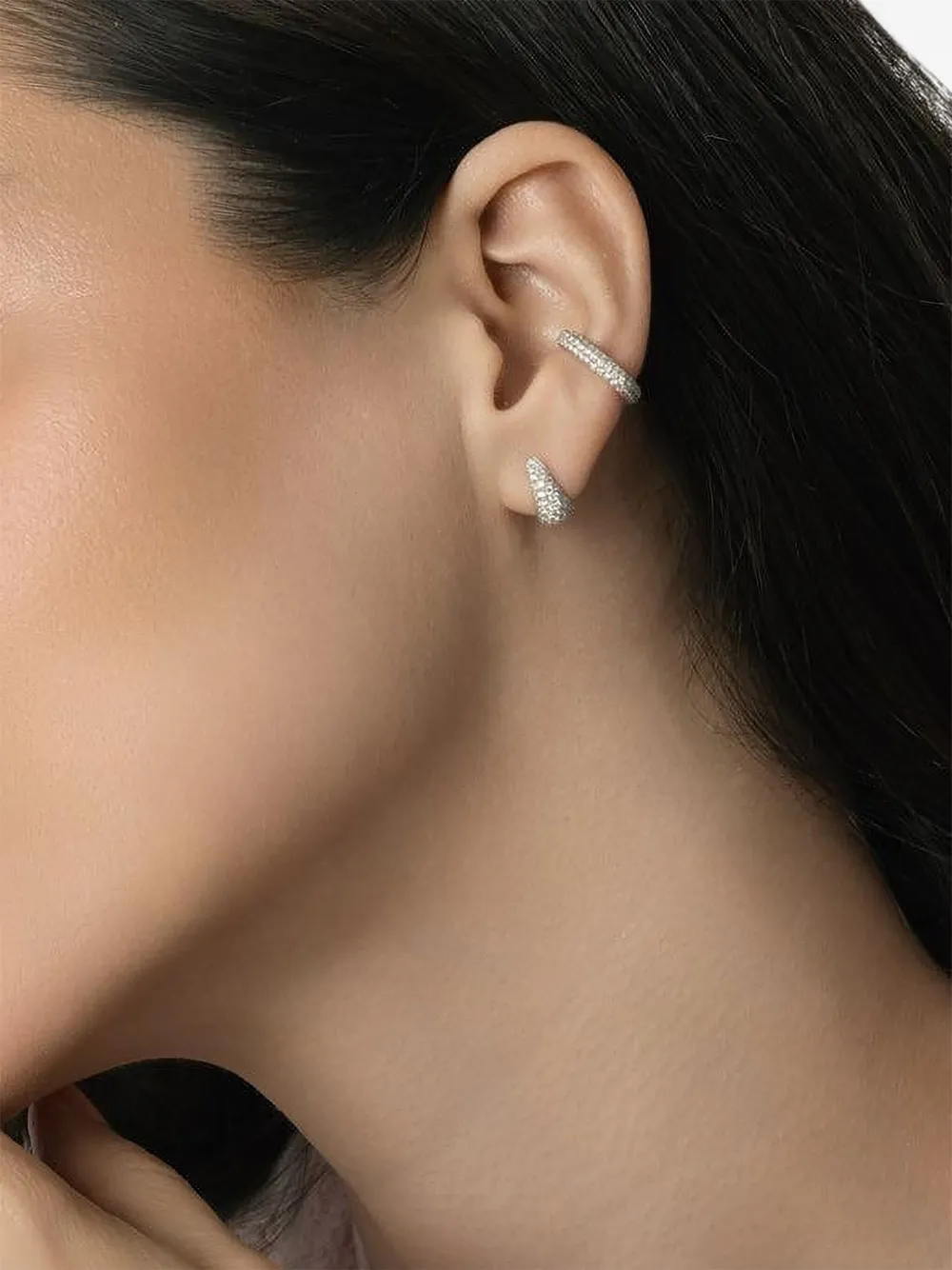 Anita Ko 18k White Gold Diamond Baby Claw Earrings In White