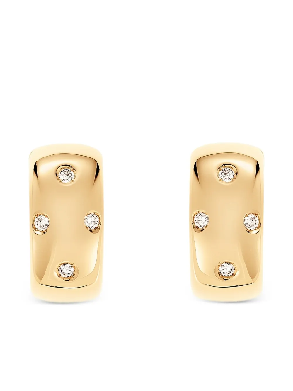 FULLORD Orecchini Ghost in oro bianco 18 carati con diamanti - Argento