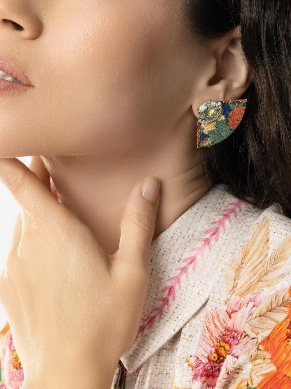 SILVIA FURMANOVICH Orecchini East West in oro giallo 18 carati con diamanti