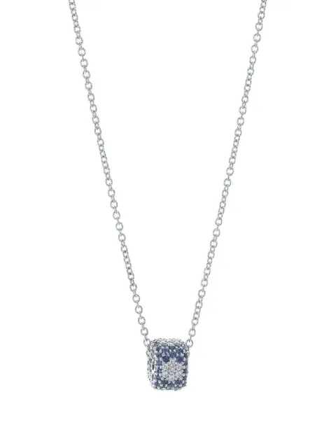 FULLORD collar Ghost en oro blanco de 18kt con diamante y zafiros