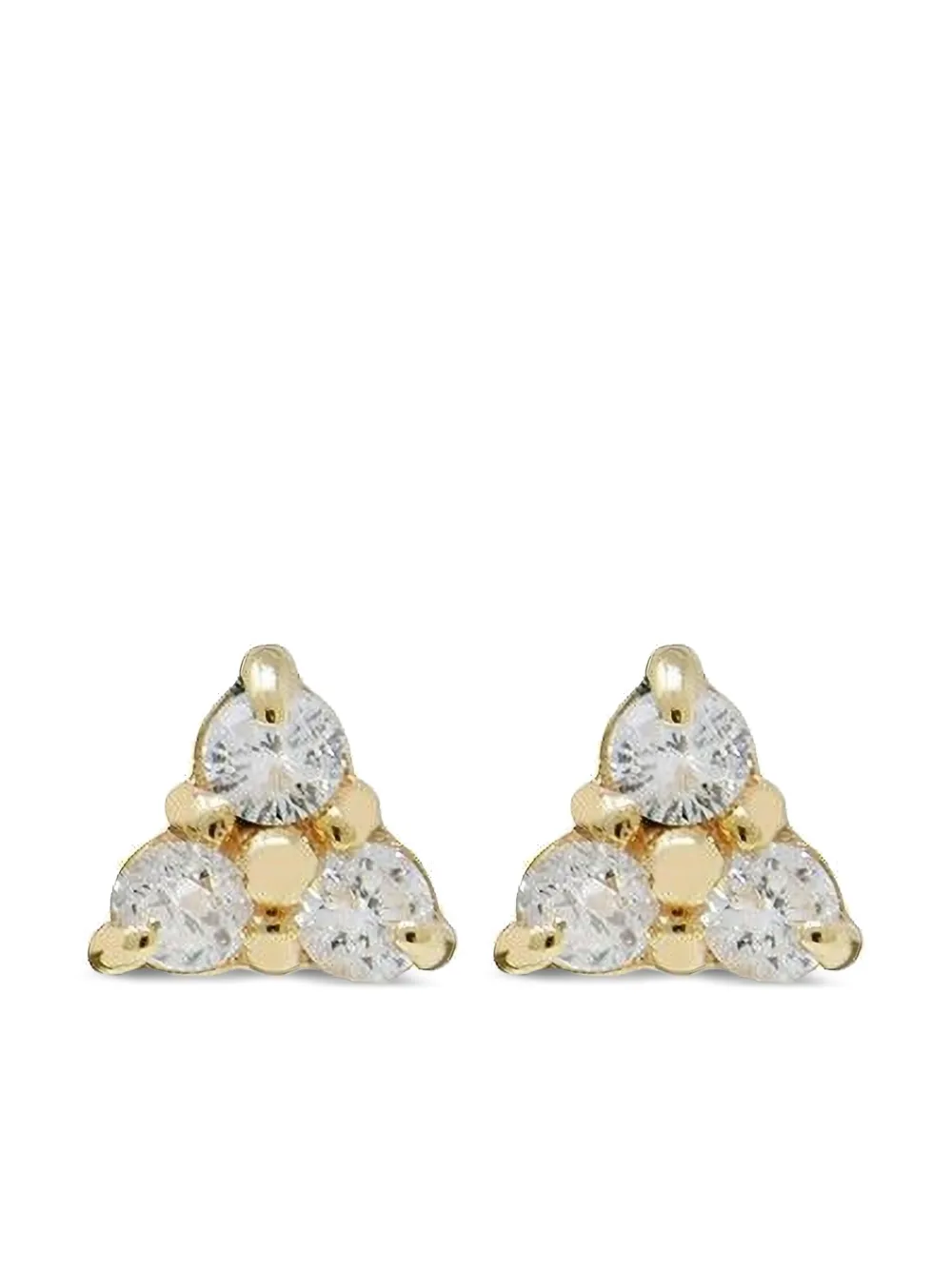 Anzie 14K yellow gold Cléo Trio diamond earring - ゴールドトーン Anzie 14K yellow gold Cléo Trio diamond earring - ゴールドトーン