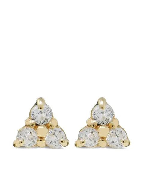 Anzie 14K yellow gold Cléo Trio diamond earring