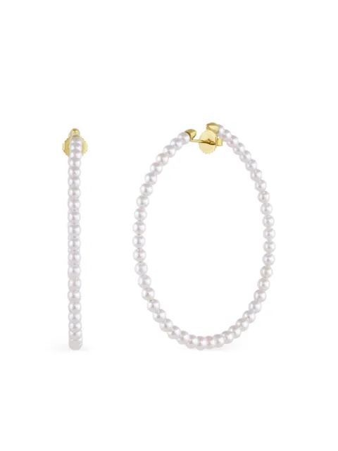 Baggins 14kt Gelbgoldcreolen mit Perlen