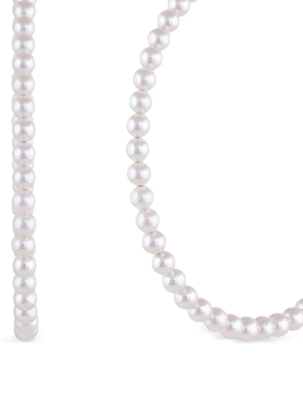 Baggins 14k Yellow Gold Pearl Hoop Earrings In White