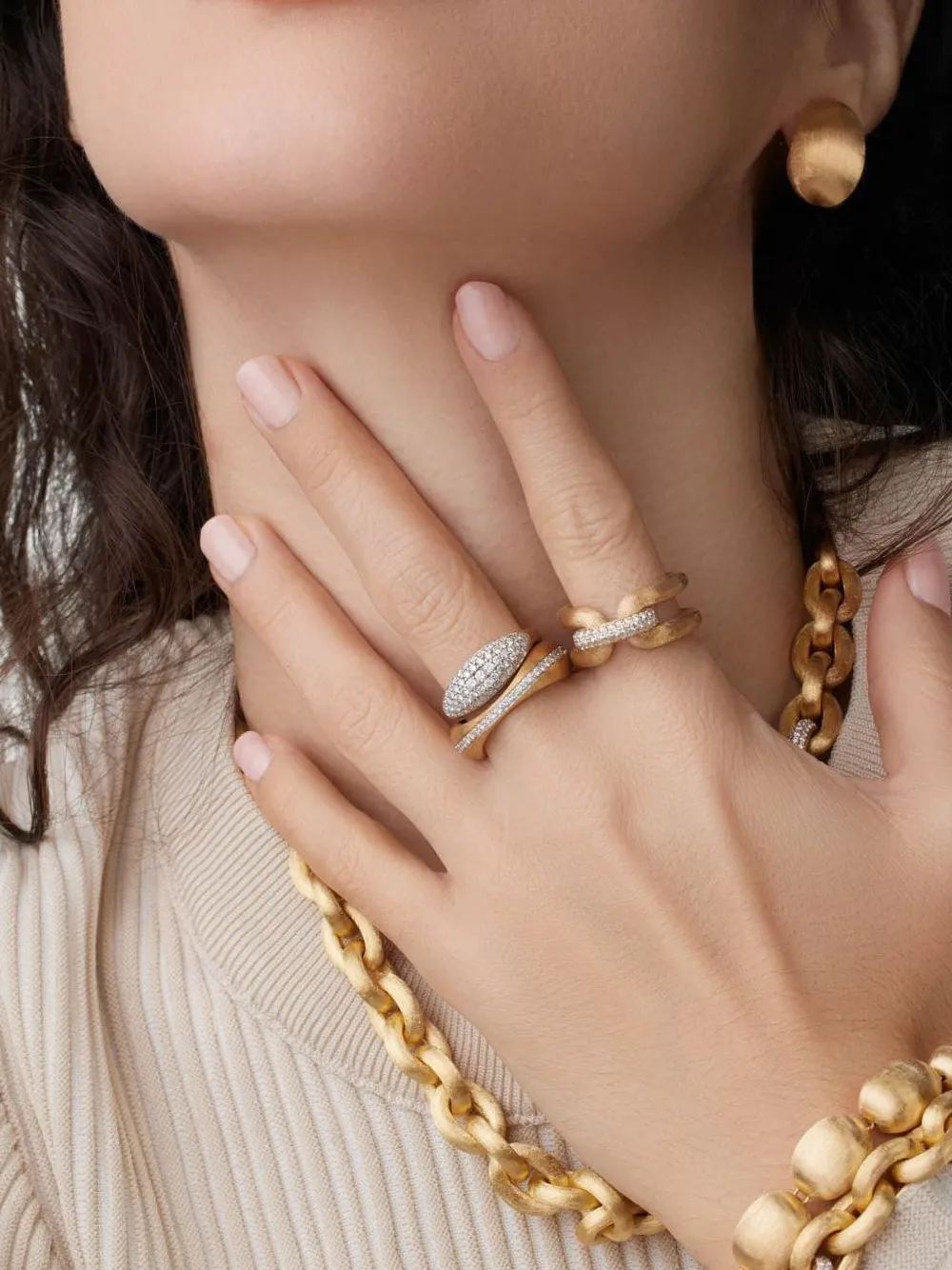 Nanis 18k Yellow Gold Transformista Diamond Ring In Gold