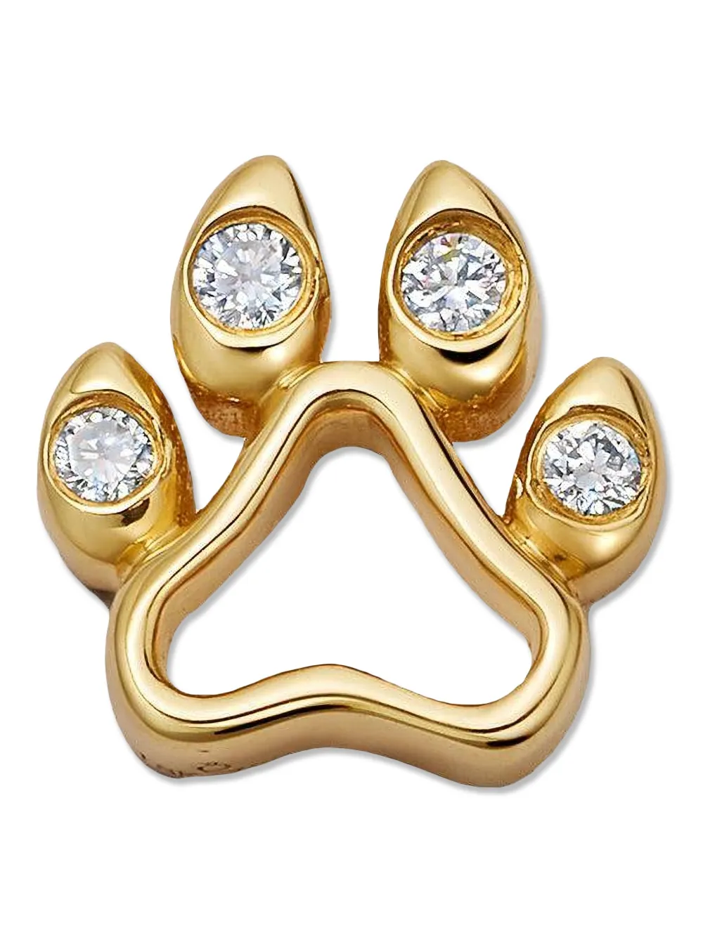 Loquet Pendente Dog Paw in oro giallo 18 carati con diamanti