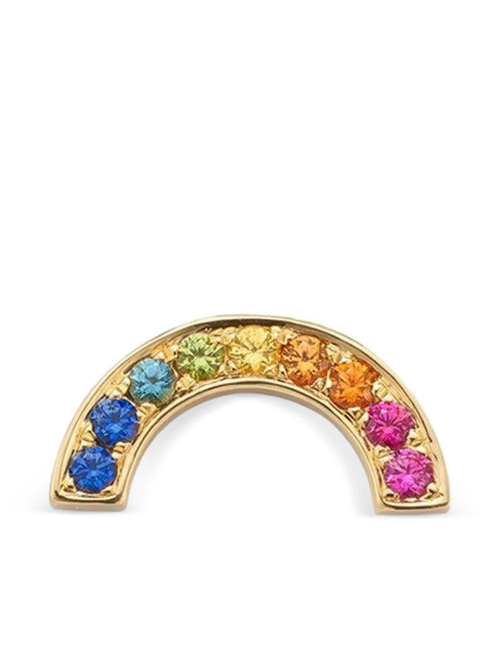 ROBINSON PELHAM Orecchino Rainbow in oro giallo 14 carati con zaffiri