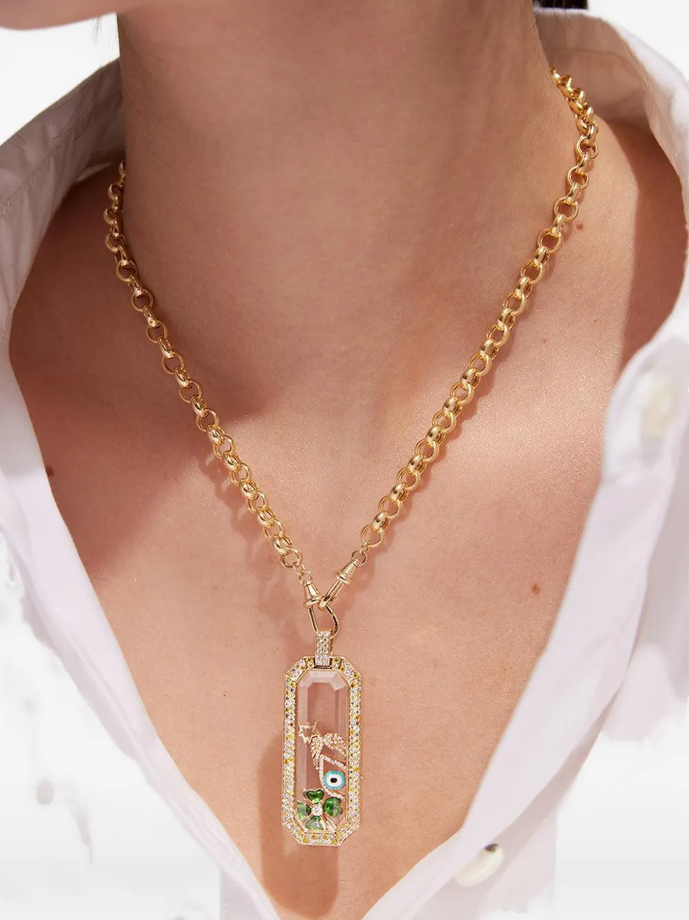 Loquet 18kt Yellow Gold Evil Eye Necklace In Gold