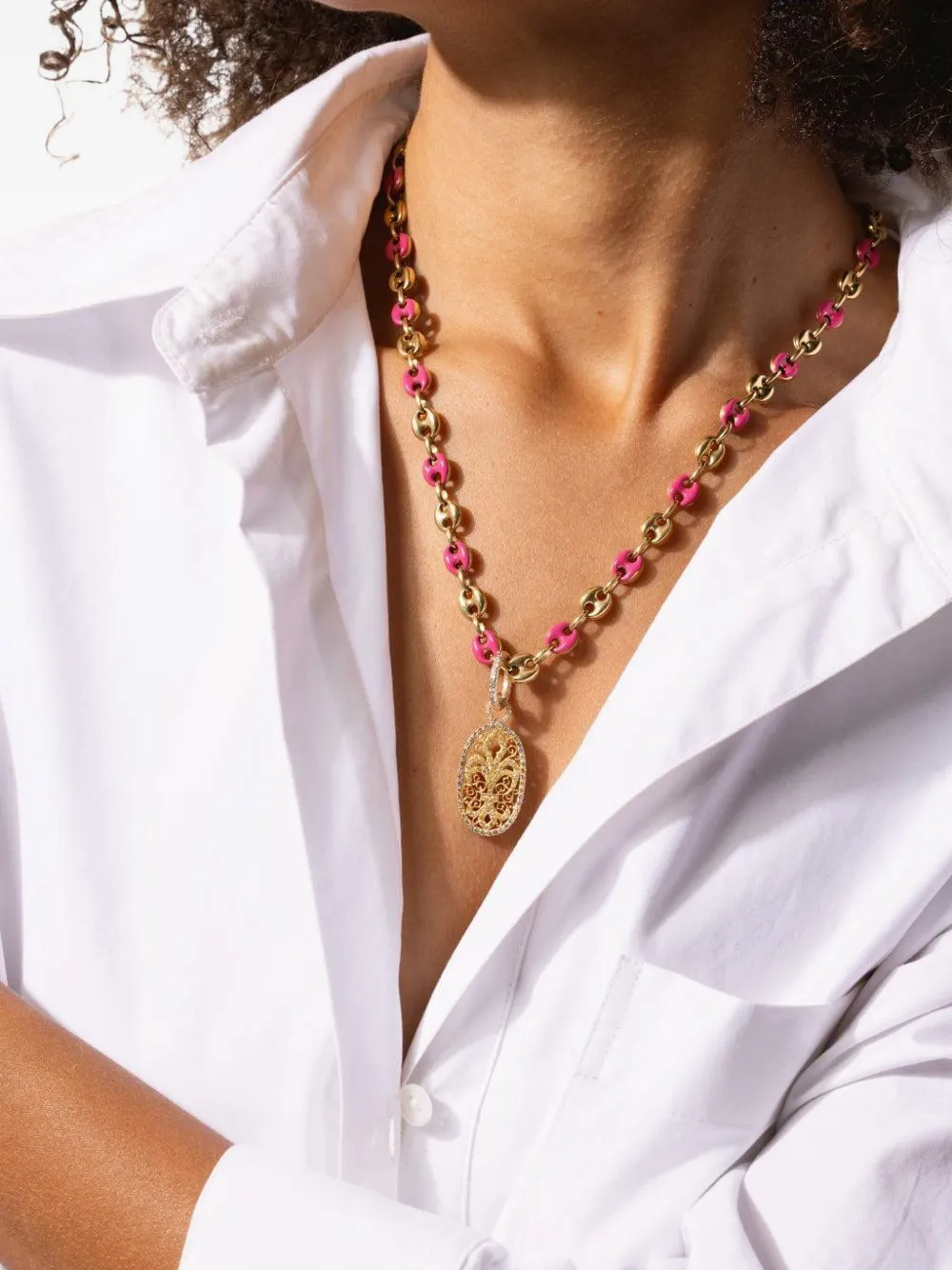 Loree Rodkin 18kt Yellow Gold Fleur De Lis Necklace In Gold
