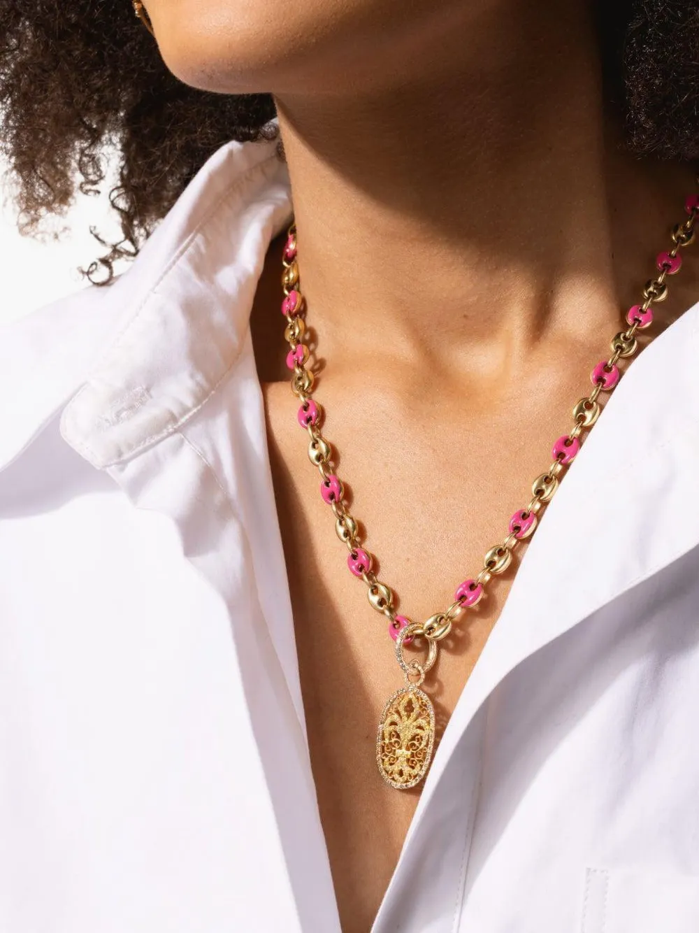 Loree Rodkin 18kt Yellow Gold Fleur De Lis Necklace In Gold