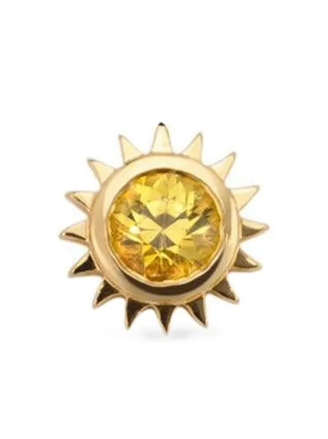 ROBINSON PELHAM aretes Sapphire Sun en oro amarillo de 14kt