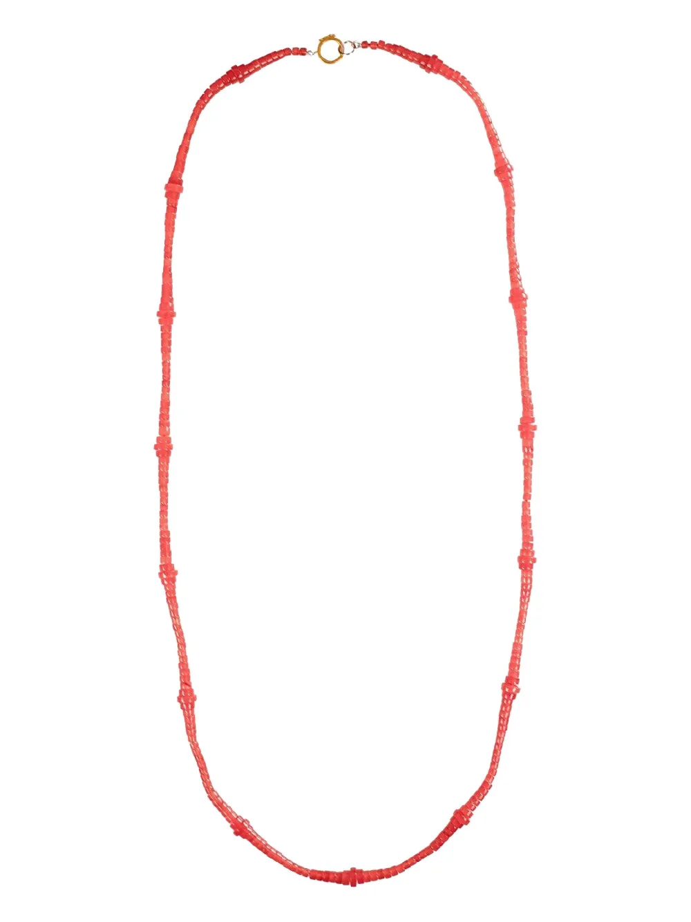 Devon Woodhill 18kt Yellow Gold Carnelian Button Bead Necklace In Red