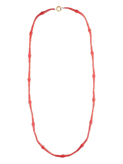 DEVON WOODHILL 18kt yellow gold Carnelian Button Bead necklace