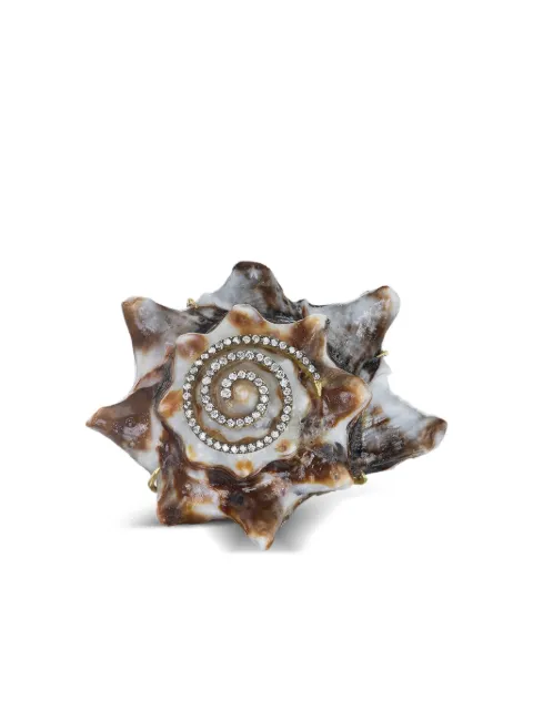 SILVIA FURMANOVICH 18K yellow gold Spiral Snail Shell diamond ring