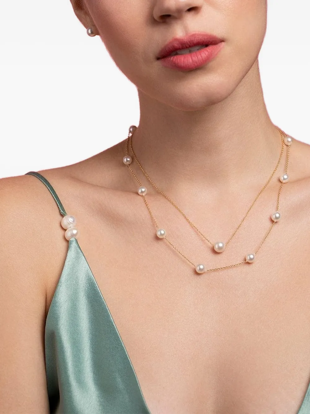 Baggins 14kt Yellow Gold Akoya Pearl Necklace In Gold
