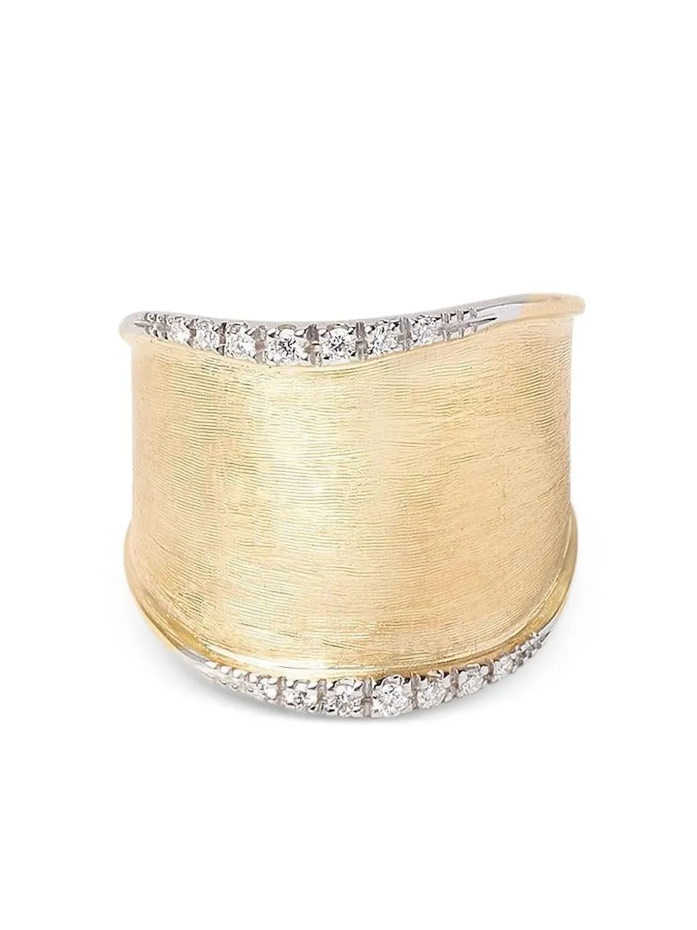 Marco Bicego Anello a fascia Lunaria in oro giallo 18 carati con diamanti