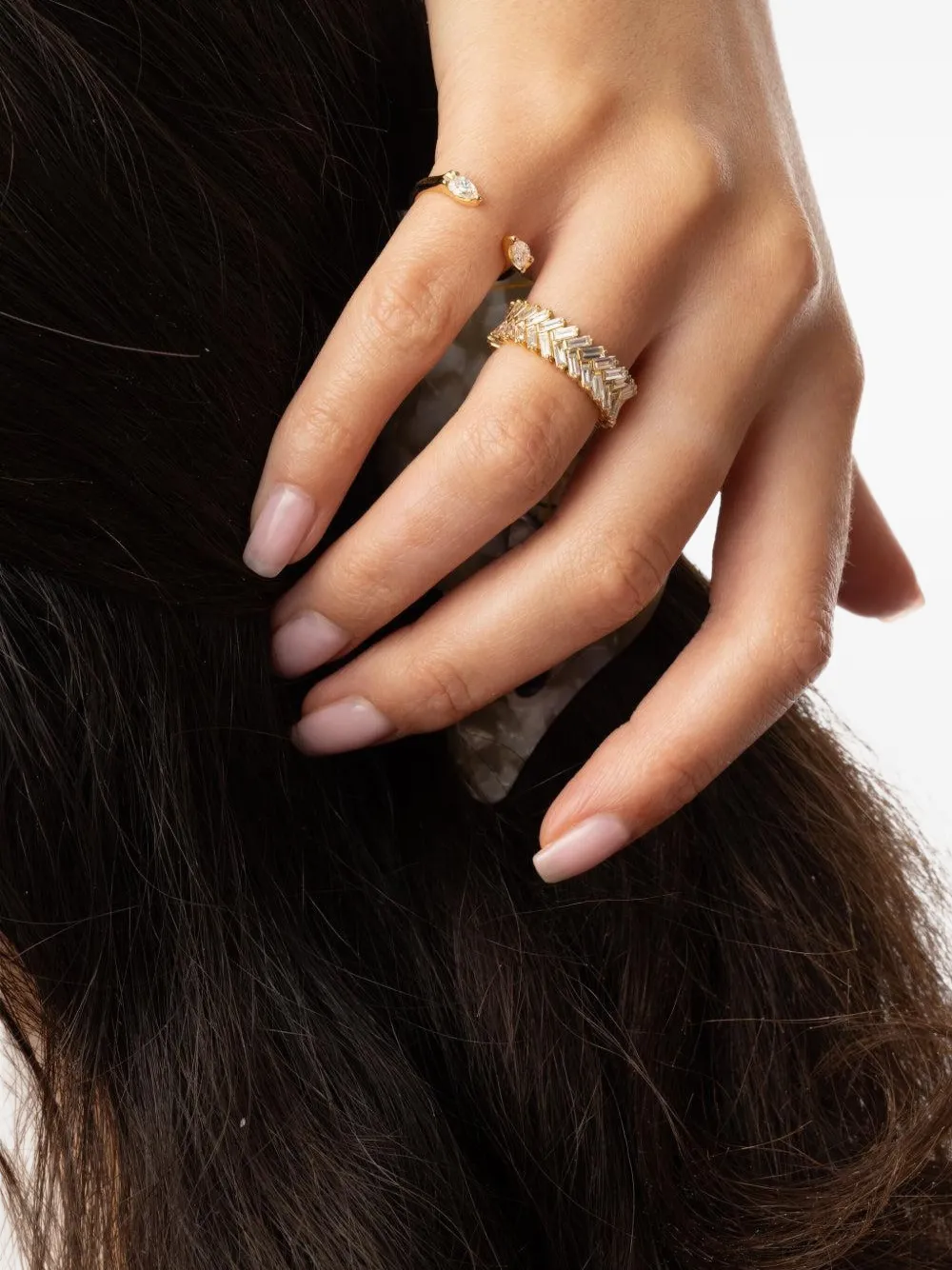 Anita Ko 18k Yellow Gold Diamond Ring In Brown
